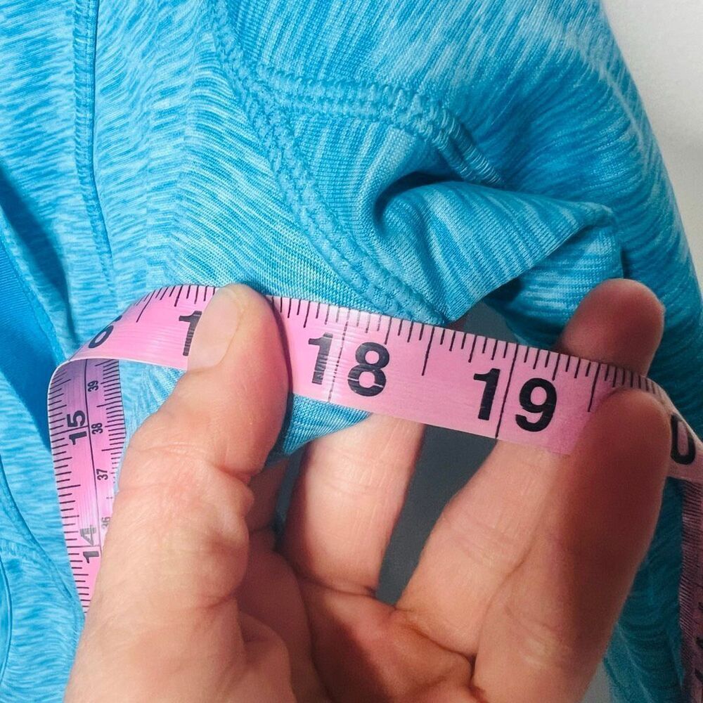 Athleta Sea Blue Zip Up Hooded Sweatshirt Sz S - Picture 6 of 9